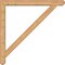Ekena Millwork Traditional Craftsman Smooth Bracket w/ Offset Brace, Western Red Cedar, 5 1/2"W x 44"D x 44"H BKT0604X44X44TRA04SWR - alternate 4